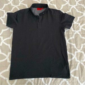 Hugo Boss Polo Tshirt with Dots-Black-Size Large